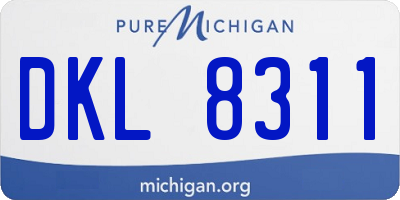 MI license plate DKL8311