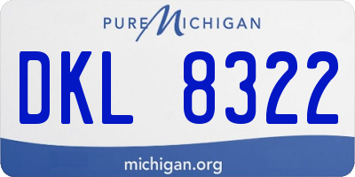 MI license plate DKL8322
