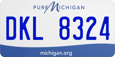 MI license plate DKL8324