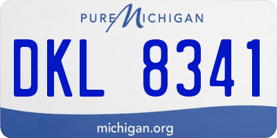 MI license plate DKL8341