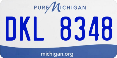 MI license plate DKL8348
