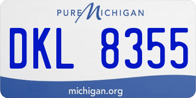 MI license plate DKL8355