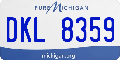 MI license plate DKL8359