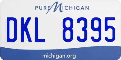 MI license plate DKL8395