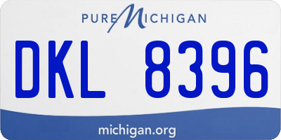 MI license plate DKL8396
