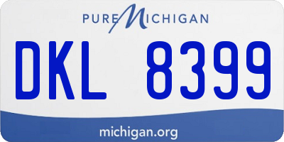 MI license plate DKL8399