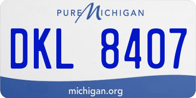 MI license plate DKL8407