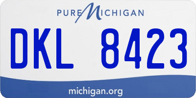 MI license plate DKL8423