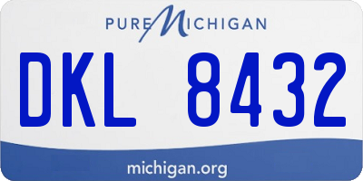 MI license plate DKL8432