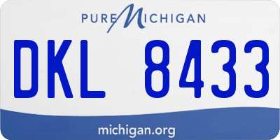 MI license plate DKL8433