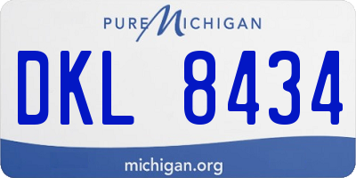 MI license plate DKL8434