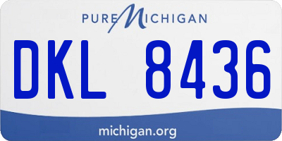 MI license plate DKL8436