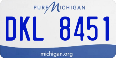 MI license plate DKL8451