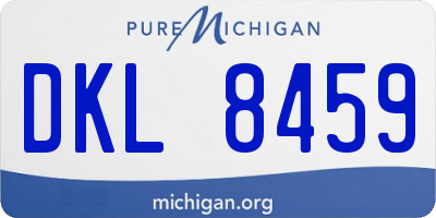 MI license plate DKL8459