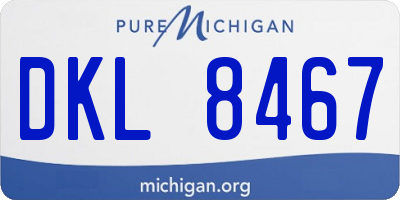 MI license plate DKL8467