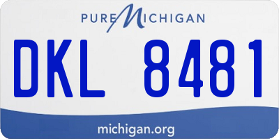 MI license plate DKL8481