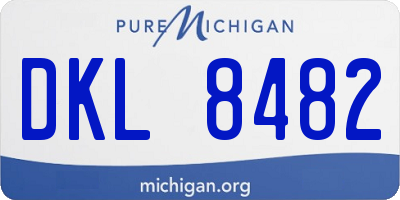 MI license plate DKL8482