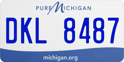 MI license plate DKL8487