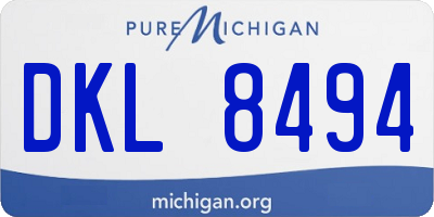 MI license plate DKL8494