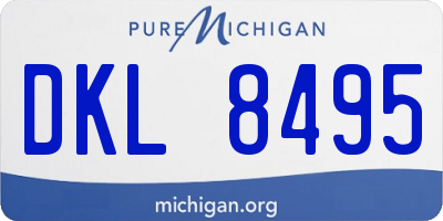 MI license plate DKL8495