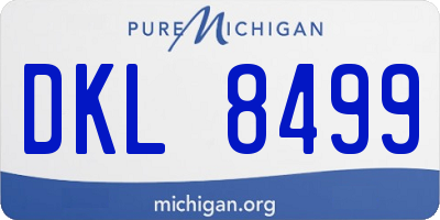MI license plate DKL8499