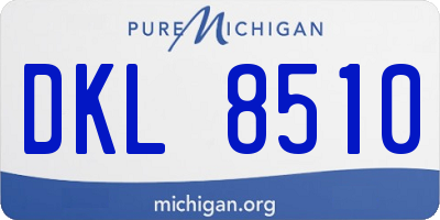MI license plate DKL8510