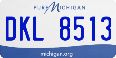 MI license plate DKL8513