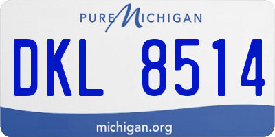 MI license plate DKL8514