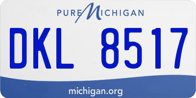 MI license plate DKL8517