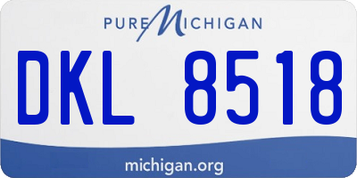 MI license plate DKL8518