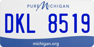 MI license plate DKL8519