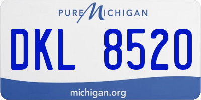 MI license plate DKL8520