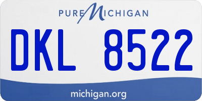 MI license plate DKL8522