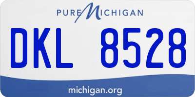 MI license plate DKL8528