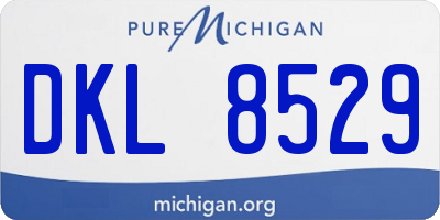 MI license plate DKL8529