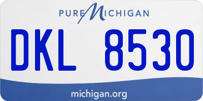 MI license plate DKL8530