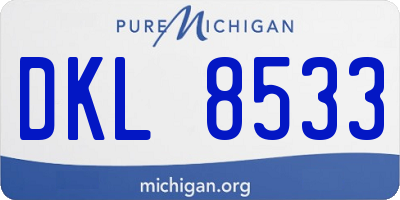 MI license plate DKL8533