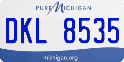 MI license plate DKL8535