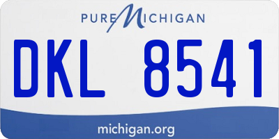 MI license plate DKL8541