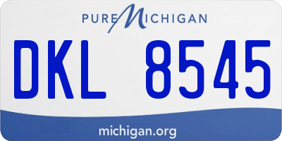 MI license plate DKL8545