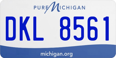 MI license plate DKL8561