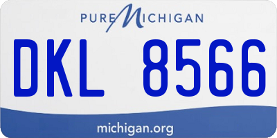 MI license plate DKL8566