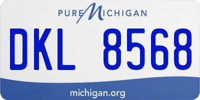 MI license plate DKL8568