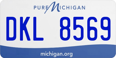 MI license plate DKL8569