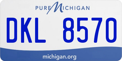 MI license plate DKL8570