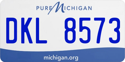 MI license plate DKL8573