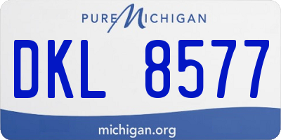MI license plate DKL8577