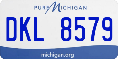 MI license plate DKL8579