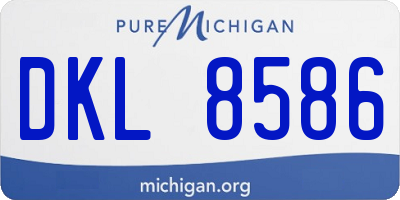 MI license plate DKL8586