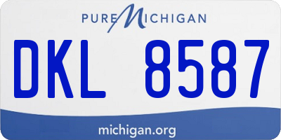 MI license plate DKL8587